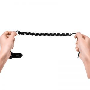 Hoco Z14 Auto- Ladegerät (lightning Kabel), 5V 2,4A, 2 USB port, schwarz