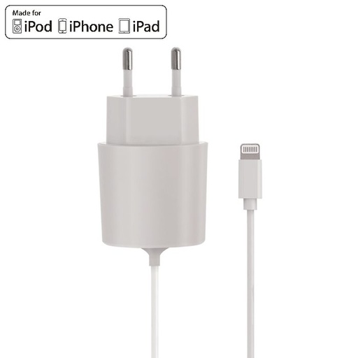 Netz- Ladegerät (lightning Kabel), 2A, weiß