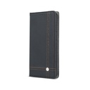 Huawei P9 Lite 2017 smart focus mágneses notesz tok, fekete - barna fonallal