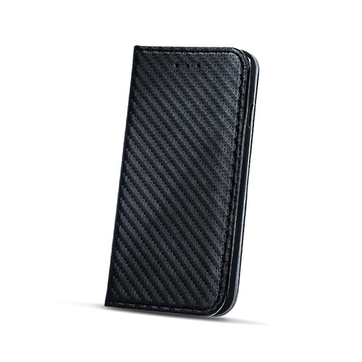 Huawei P10 Lite smart carbon magnetisch Klapphülle, schwarz