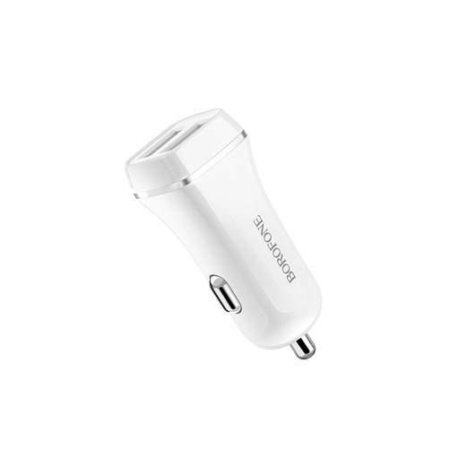 Borofone BZ2 Auto- Ladegerät (2xUSB port), 5V 2,4A, weiß