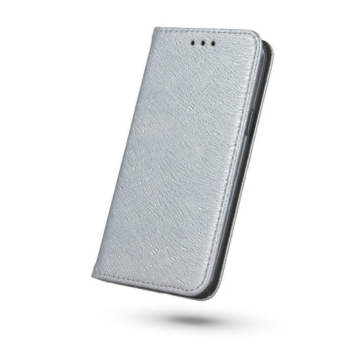 Huawei P10 Lite smart shine magnetisch Klapphülle, silber