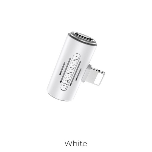 Borofone BV6 lightning Verteiler (lightning audio+lightning Ladegerät port), weiß