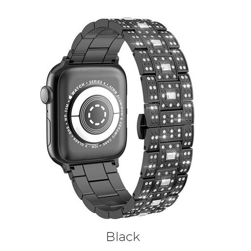 Hoco Apple Watch Series1/2/3/4/5(38/40mm) WB13 Stralight Stahl Riemen, Schwarz