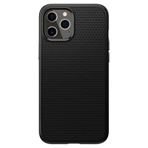 Apple iPhone 12 Spigen liquid air Premium Backcover (Schwarz)