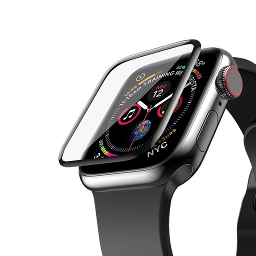 Apple Watch Series 1/2/3/4/5(42/44mm) Displayschutz Glas, schwarz