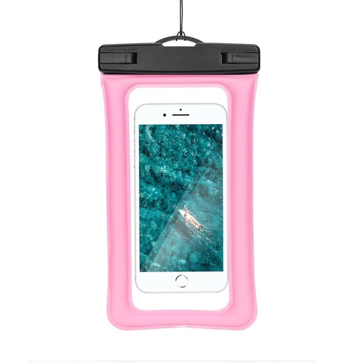 Universell Größe 70x160mm AIRBAG Kunststoff mit Verschluss wasserdicht Hülle (Rosa)