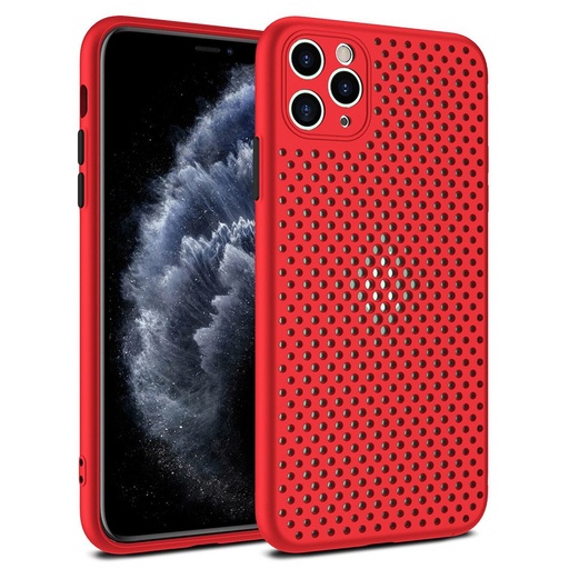 Apple iPhone 11 (6,1") breath atmungsaktiv Backcover, rot