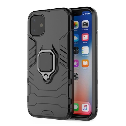 Apple iPhone 11 ring armor stoßfest Backcover (Schwarz)