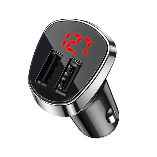 Borofone BZ15 Auto- Ladegerät (2xUSB port), LED Statusanzeige, 5V 2,4A, schwarz