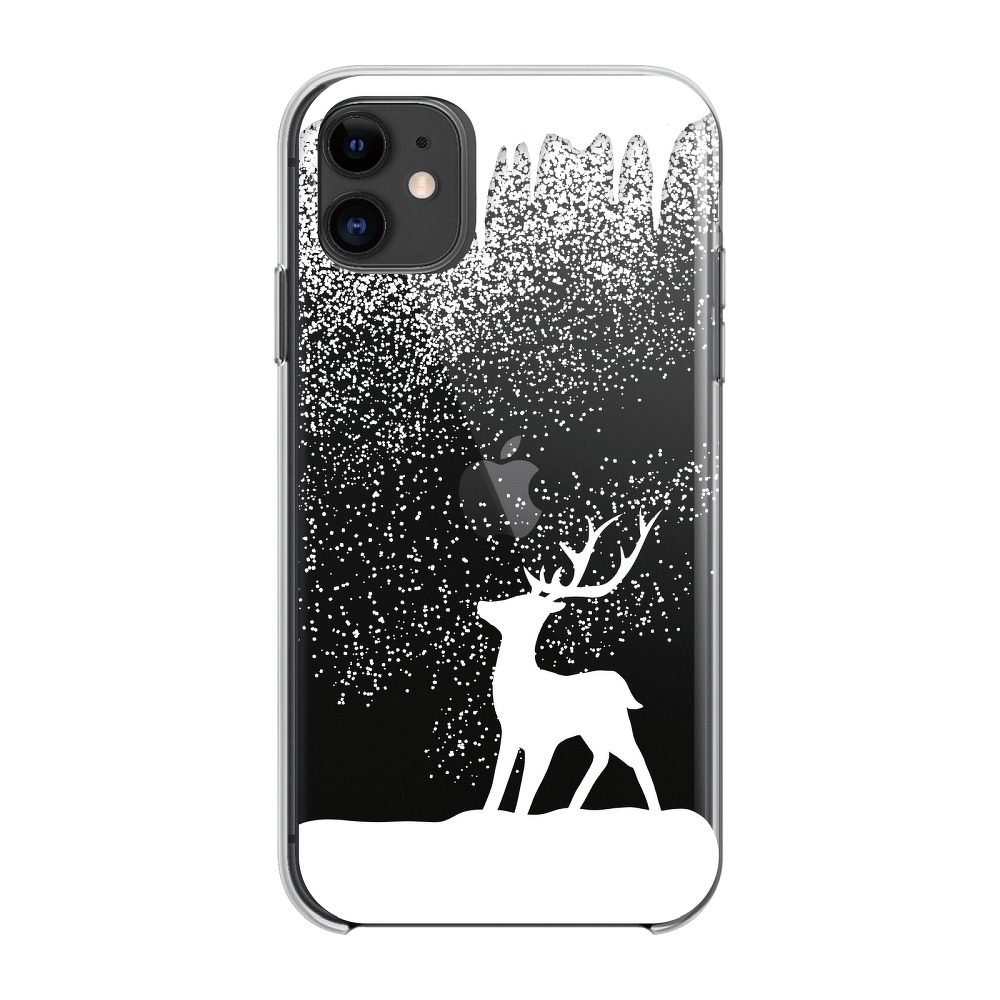 Apple iPhone 7 / iPhone 8 / iPhone SE 2020 / iPhone SE 2022 Winter szilikon hátlap tok (Reindeer (Átlátszó))
