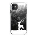 Apple iPhone 7 / iPhone 8 / iPhone SE 2020 / iPhone SE 2022 Winter szilikon hátlap tok (Reindeer (Átlátszó))