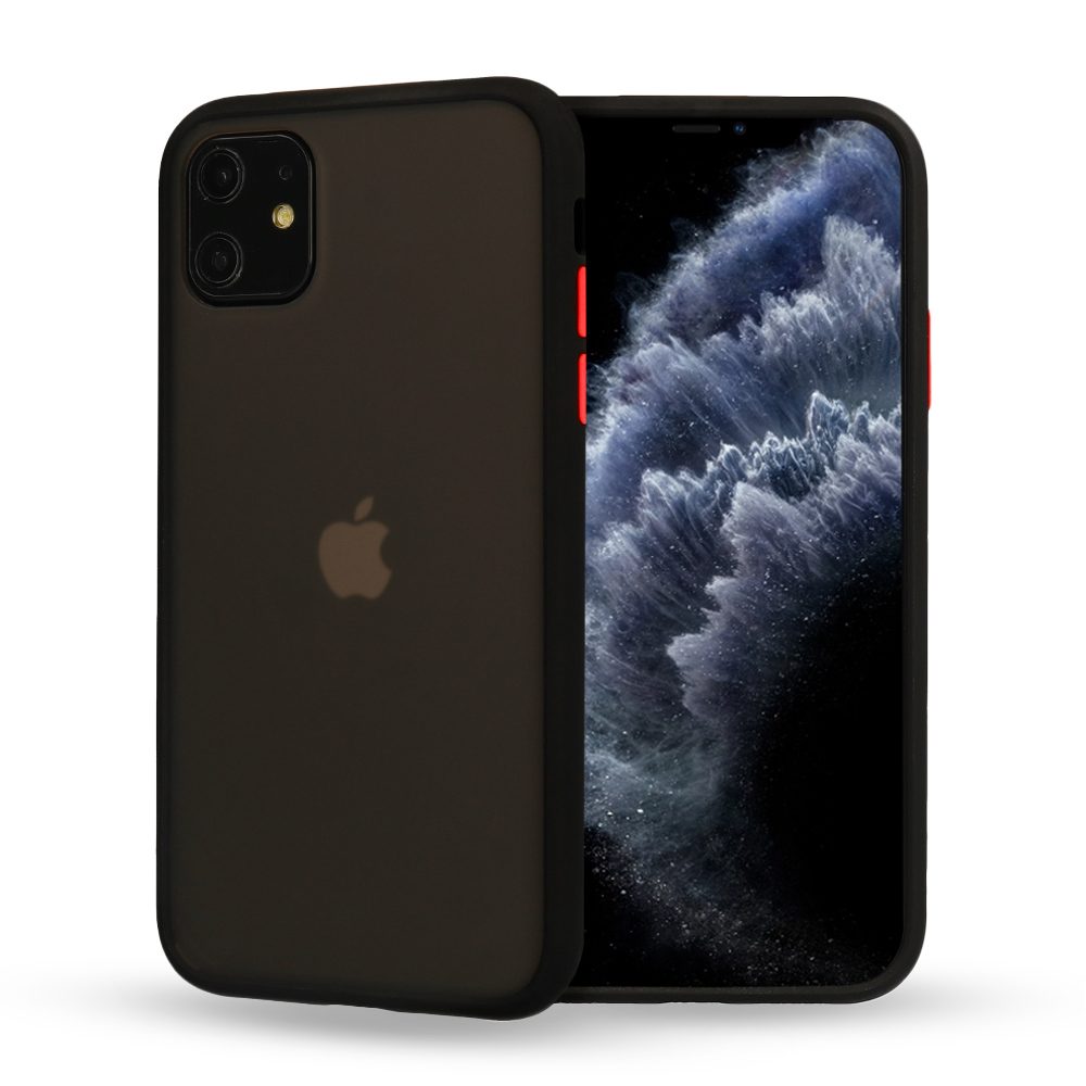 Apple iPhone 11 Vennus color button hátlap tok (Fekete)