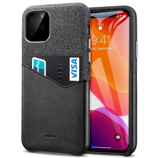 Apple iPhone 11 ESR metro wallet Backcover (Schwarz)