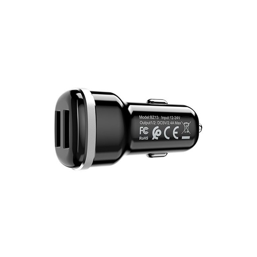 Borofone BZ13 Auto- Ladegerät (2xUSB port), 5V 2,4A, schwarz