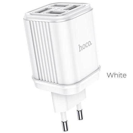 Hoco C84A Netz- Ladegerät (4 USB port), 5V 3,4A, weiß