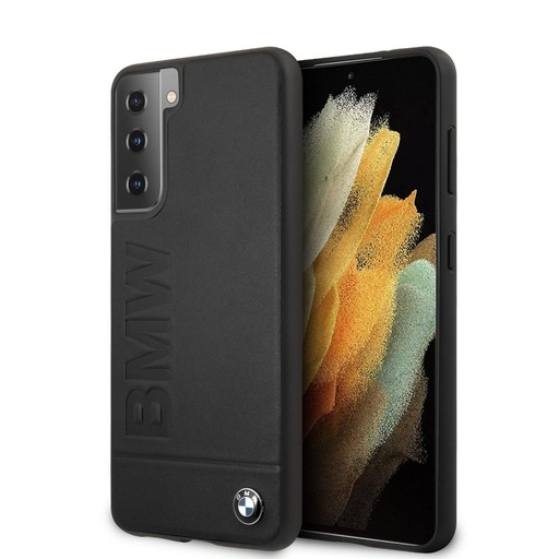 Samsung Galaxy S21 BMW faceplate Premium Backcover, schwarz - BMHCS21SSLLBK