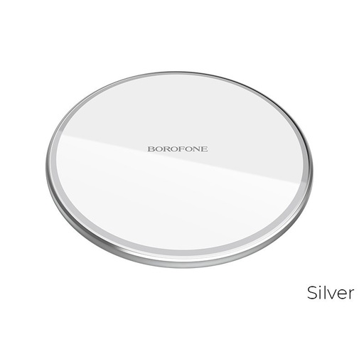 Borofone BQ3 kabellos Ladegerät, max. 10W 9V 1,8A, silber