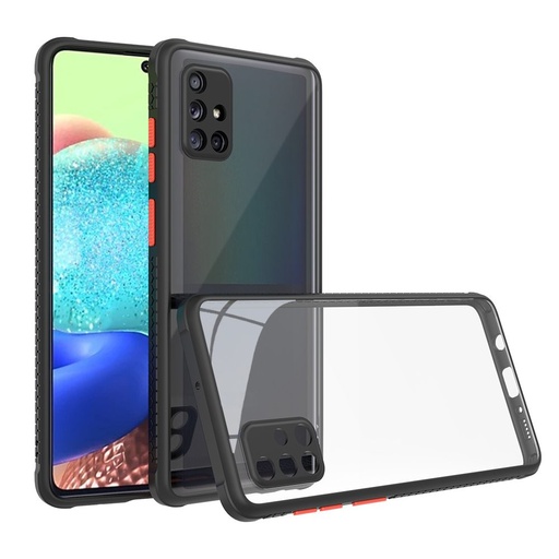 Samsung Galaxy A71 Defender hybrid stoßfest Backcover (Schwarz)