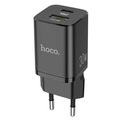 Hoco N13 Netz- Schnellladegerät (QC, PD), PD 30W + QC 3.0, schwarz