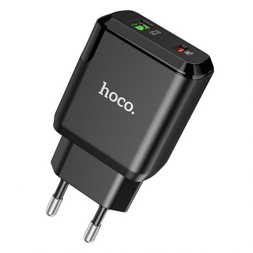 Hoco N5 Netz- Schnellladegerät (QC, PD), PD20W + QC3.0, schwarz