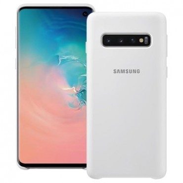 Samsung Galaxy S10 silicone cover Original- Backcover, weiß