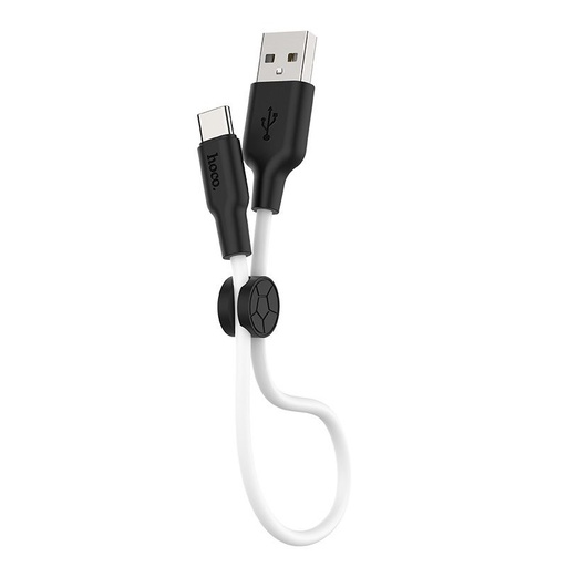 Hoco X21 Plus type-C Kabel, fluoreszierend, 0.25M, 2.4A, Silikon, schwarz - weiß