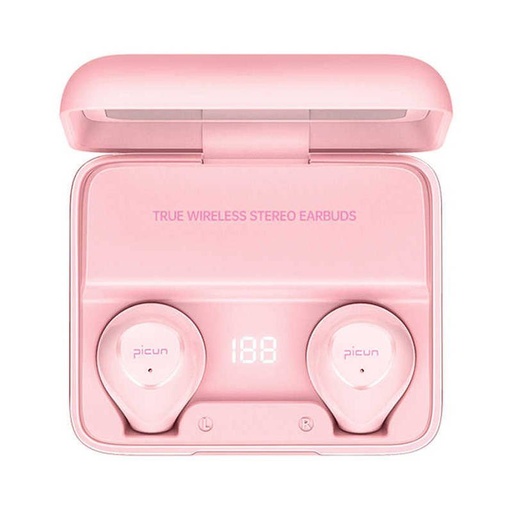 Picun W13 kabellos headset, BT 5.0, LED Statusanzeige, rosa