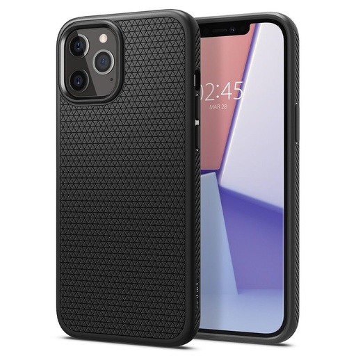 Apple iPhone 12 Spigen liquid air Premium Backcover (Schwarz)