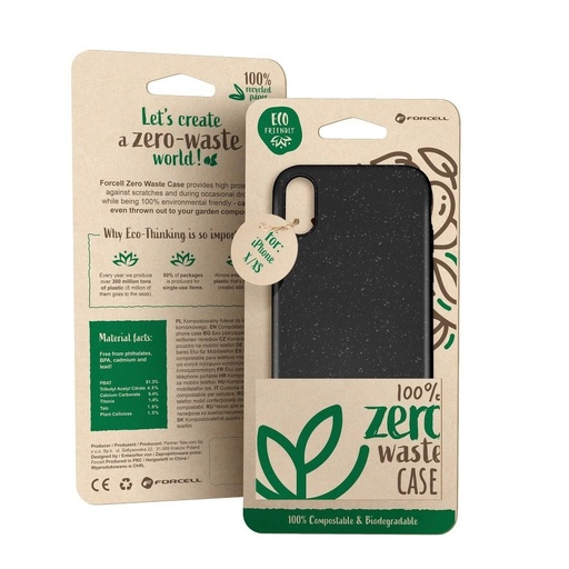 Apple iPhone 12/12 Pro Forcell BIO umweltfreundlich Backcover (Schwarz)