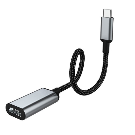 Hoco HB21 HDMI adapter, 4K 30Hz 3840*2160P, HDTV, 150mm, Aluminium Legierung, grau
