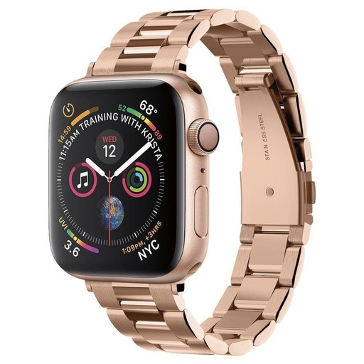 Apple Watch Series 1/2/3/4/5/6(38/40mm) Spigen modern fit rostfrei Stahl Riemen, roségold