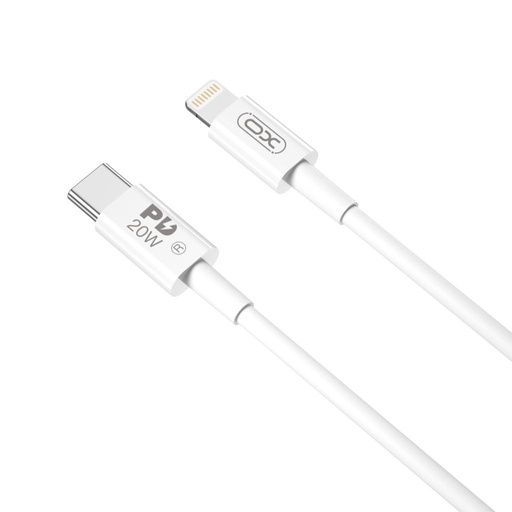 XO NB-Q189B USB-C–Lightning Datenkabel (Weiß) – 2 m, PD 20W