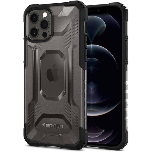 Apple iPhone 12/12 Pro Spigen nitro force stoßfest Backcover (Schwarz)