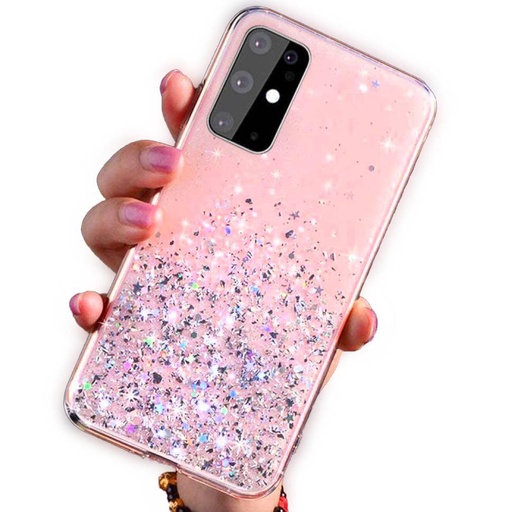 Xiaomi Redmi Note 10 Pro/Redmi Note 10 Pro Max sequins glue glitter glitzernd Silikon Backcover, rosa