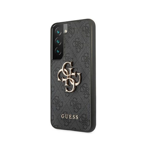 Samsung Galaxy S22 5G GUESS PU 4G Metal Logo Backcover (Grau - GUHCS22S4GMGGR)