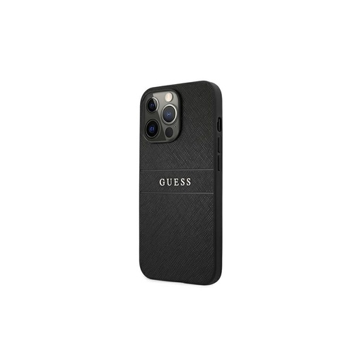 Apple iPhone 13 mini Guess PU Leather Saffiano Hülle (Schwarz) - GUHCP13SPSASBBK