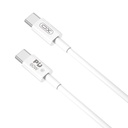 XO NB-Q190A USB-C–USB-C adatkábel (Fehér) – 1 m, PD 60W