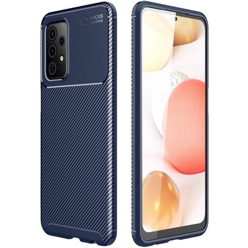 Samsung Galaxy A52 4G/A52 5G/A52s 5G carbon fiber Silikon Backcover (Blau)