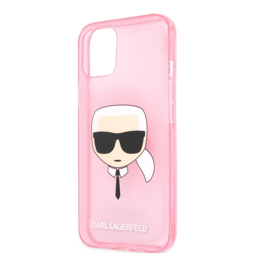 Apple iPhone 13 mini Karl Lagerfeld Karl Glitter Hülle (Rosa) – KLHCP13SKHTUGLP