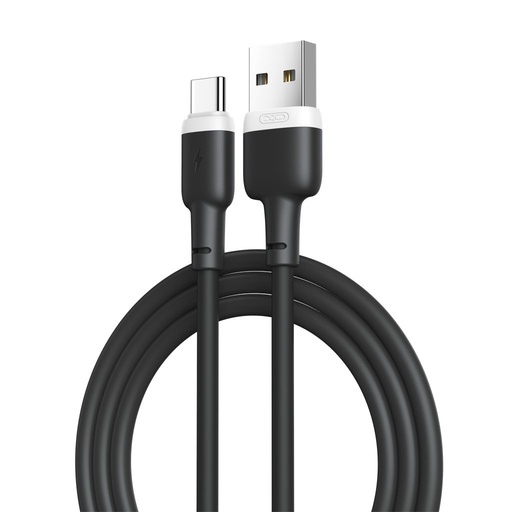 XO NB208 USB-C Datenkabel (Schwarz) – weich Silikon Abdeckung