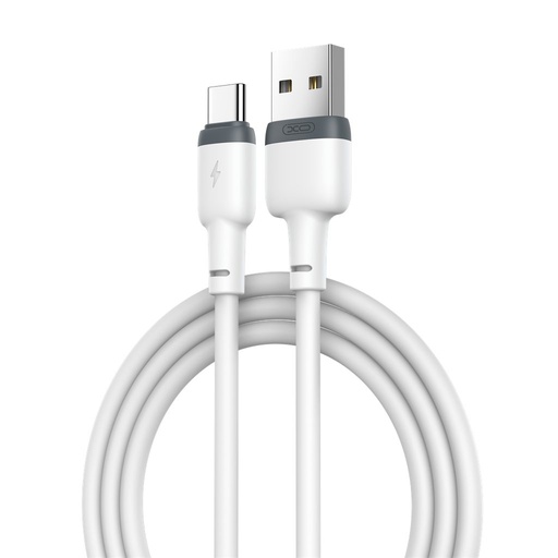 XO NB208 USB-C Datenkabel (Weiß) – weich Silikon Abdeckung