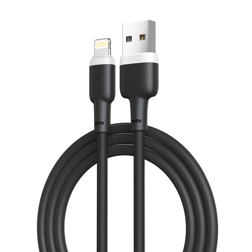 XO NB208 Lightning Datenkabel (Schwarz) – weich Silikon Abdeckung