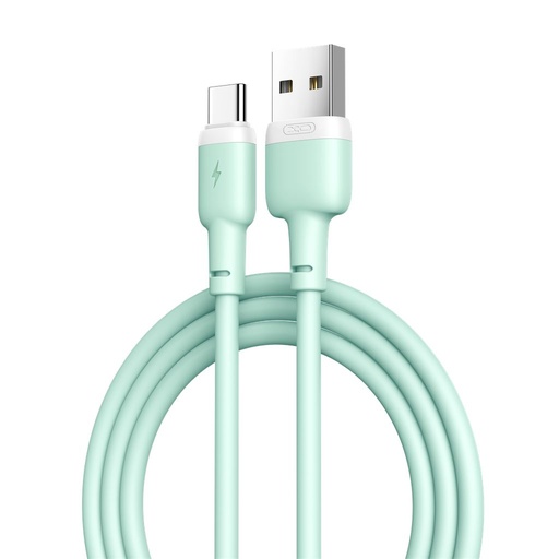 XO NB208 USB-C Datenkabel (Grün) – weich Silikon Abdeckung