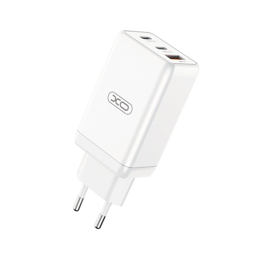 XO CE03 65W GaN Schnellladegerät (Weiß) – USB-C PD 65W + USB-A QC 30W