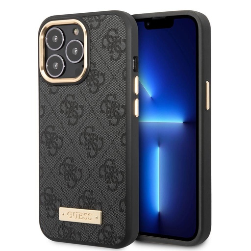 Apple iPhone 13 Pro Max Guess PU 4G MagSafe Hülle (Schwarz) - GUHMP13XU4GPRK