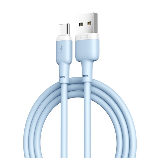 XO NB208 USB-C Datenkabel (Blau) – weich Silikon Abdeckung