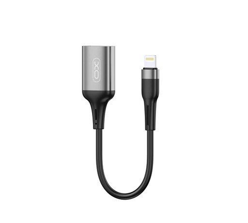 XO NB201 lightning adapter Lightning-USB-A Adapter, 150mm-es mit Kabellänge, schwarz