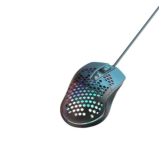 XO M4 kabelgebunden Maus (Schwarz) – USB Anschluss, RGB, honeycomb Design, gamer Ausführung