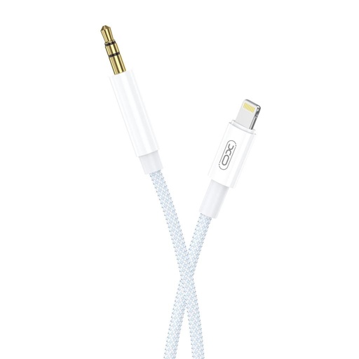XO NB-R211A Lightning–3.5 mm audio Kabel (Weiß–Blau)